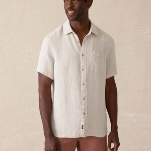 Faherty Short-Sleeve Palma Linen Shirt - Natural